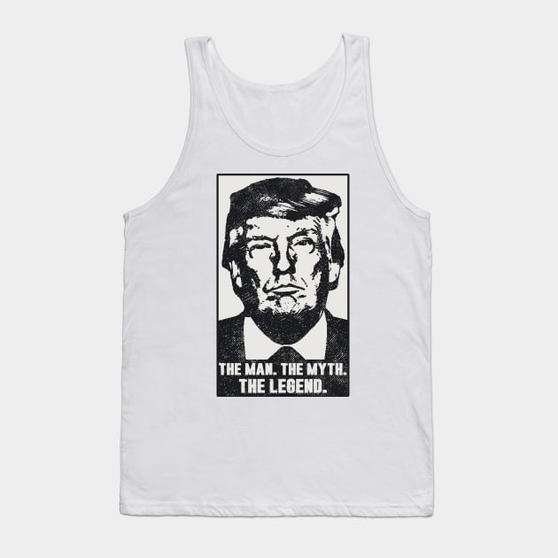 Donald Trump The Man Myth Legend 2023 - 2024 Mugshot Photo Tank Top by Etopix